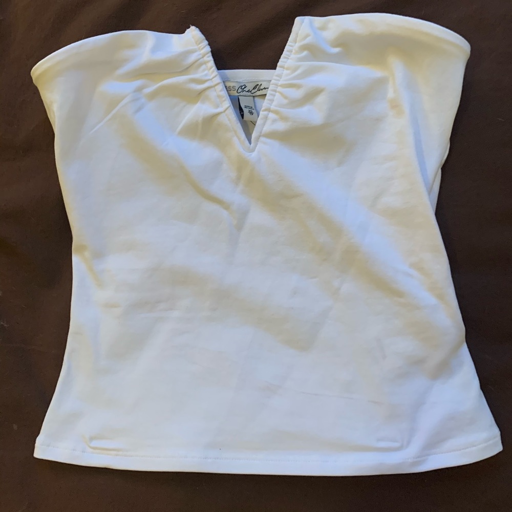 White Express Tube Top with V wire